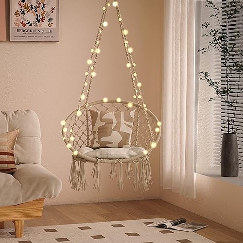 Macrame Indoor Swing Chair Amazon Mcmacros Hanging Chair,Macrame