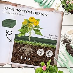 Outsunny Galvanized Raised Garden Bed, 55" Tall