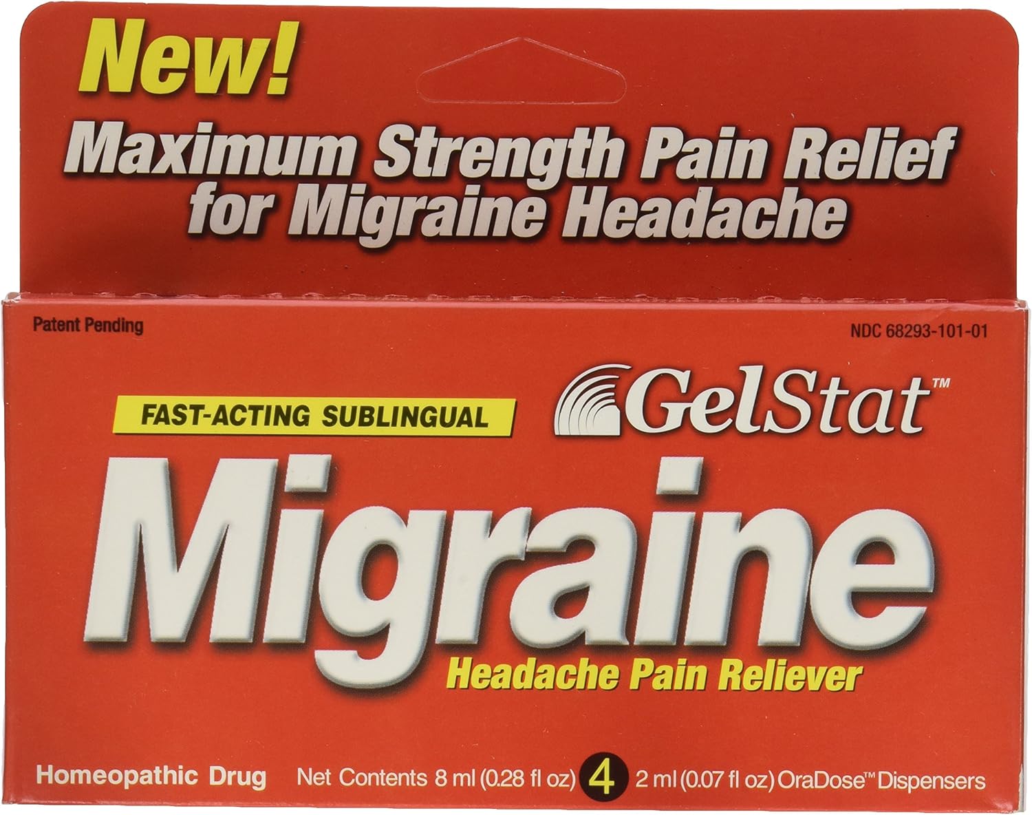 GelStat Migraine 4 Count: Health & Personal Care