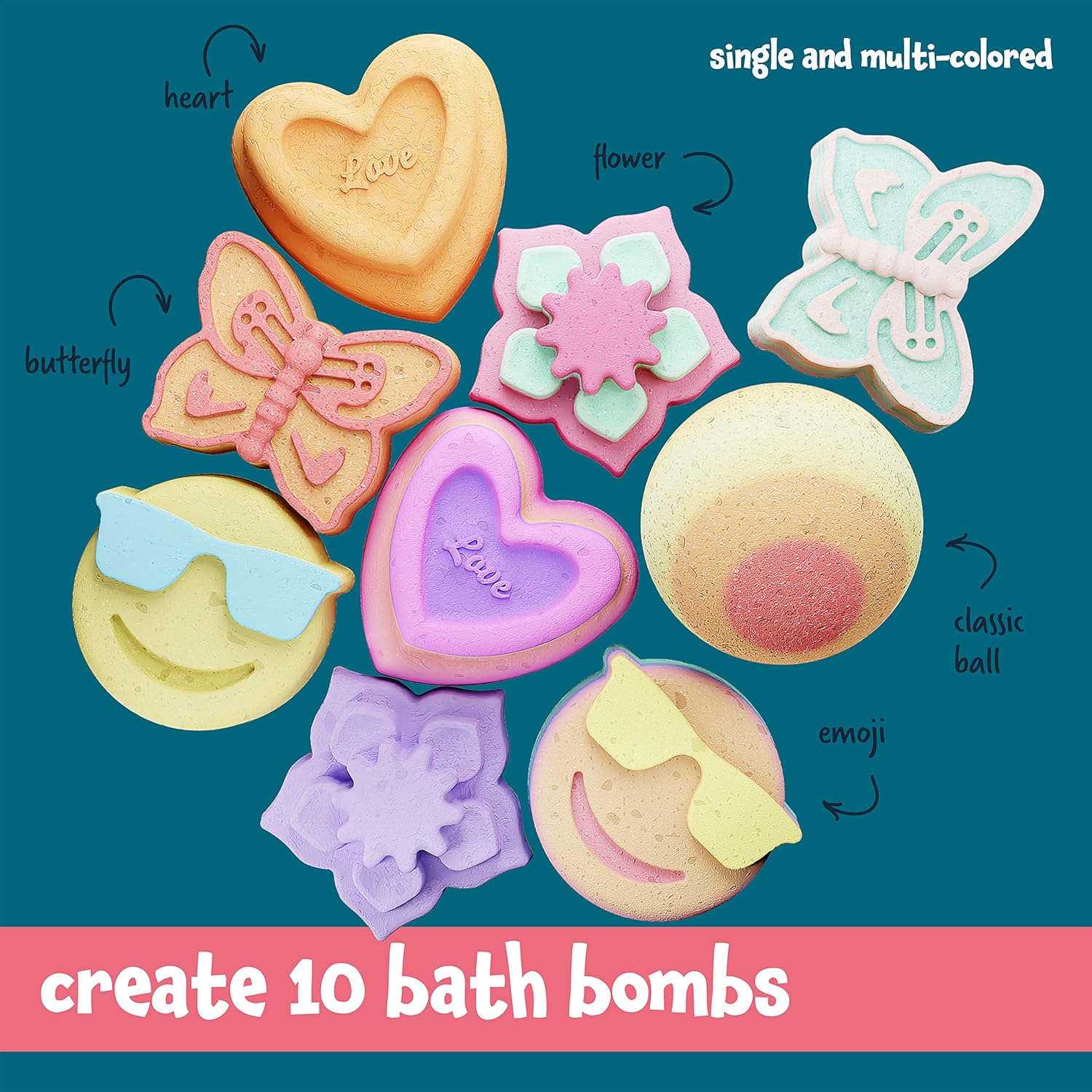 Soap & Bath Bomb Making Kit for Kids - 3-in-1 Spa Science Kits For Kids : Complete Soap Making Kit & Make Your Own Bath Bombs, Soap & Bath Scrubs : Kids Science Kit For Kids - Gift for Girls and Boys: Toys & Games