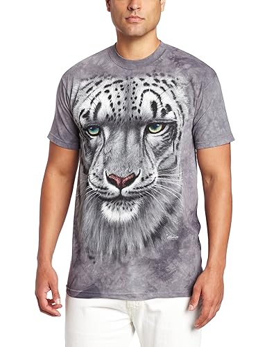 Short Sleeve t shirt blue eyes snow leopard