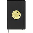 Moleskine Limited Edition Smiley Notebook, Hard Cover, Large (5" x 8.25"), Ruled/Lined, Black, 176 Pages
