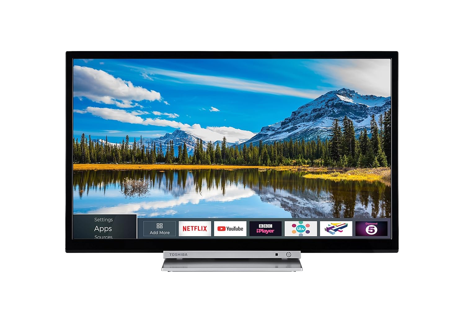 Toshiba 24D3863DB 24-Inch HD Ready Smart TV with Freeview Play and Built In  DVD Player - Black/Silver (2018 Model): Amazon.co.uk: TV