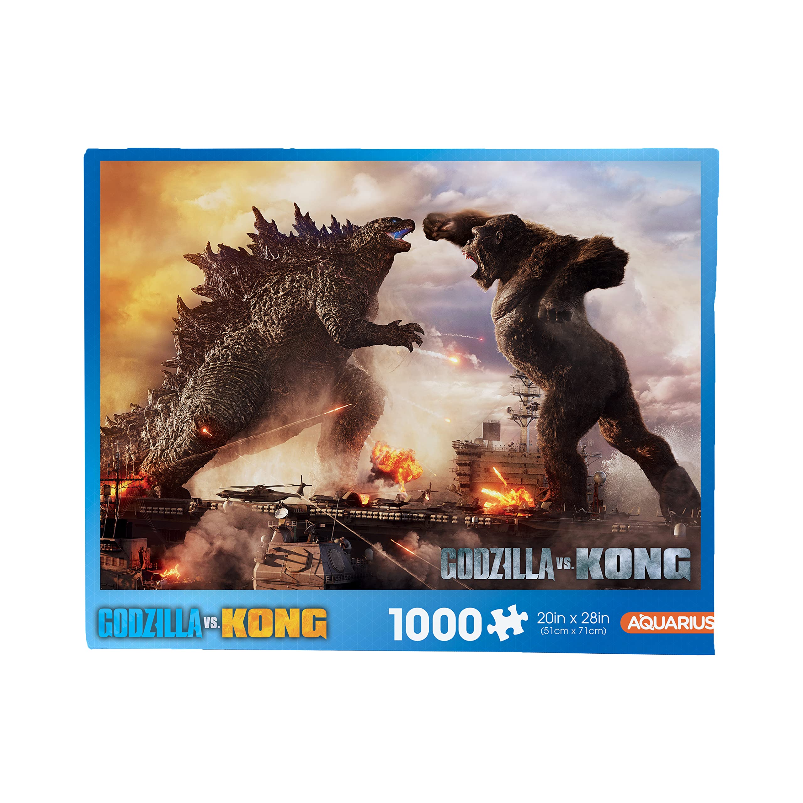 AQUARIUS Godzilla vs Kong Puzzle (1000 Piece Jigsaw Puzzle) - Glare Free - Precision Fit - Virtually No Puzzle Dust - Officially Licensed Godzilla vs Kong Merchandise & Collectibles - 20x28 in