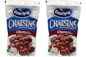 Ocean Spray Craisins Dried Canberries Cherry Juice Infused 5oz Bag, 2-bags