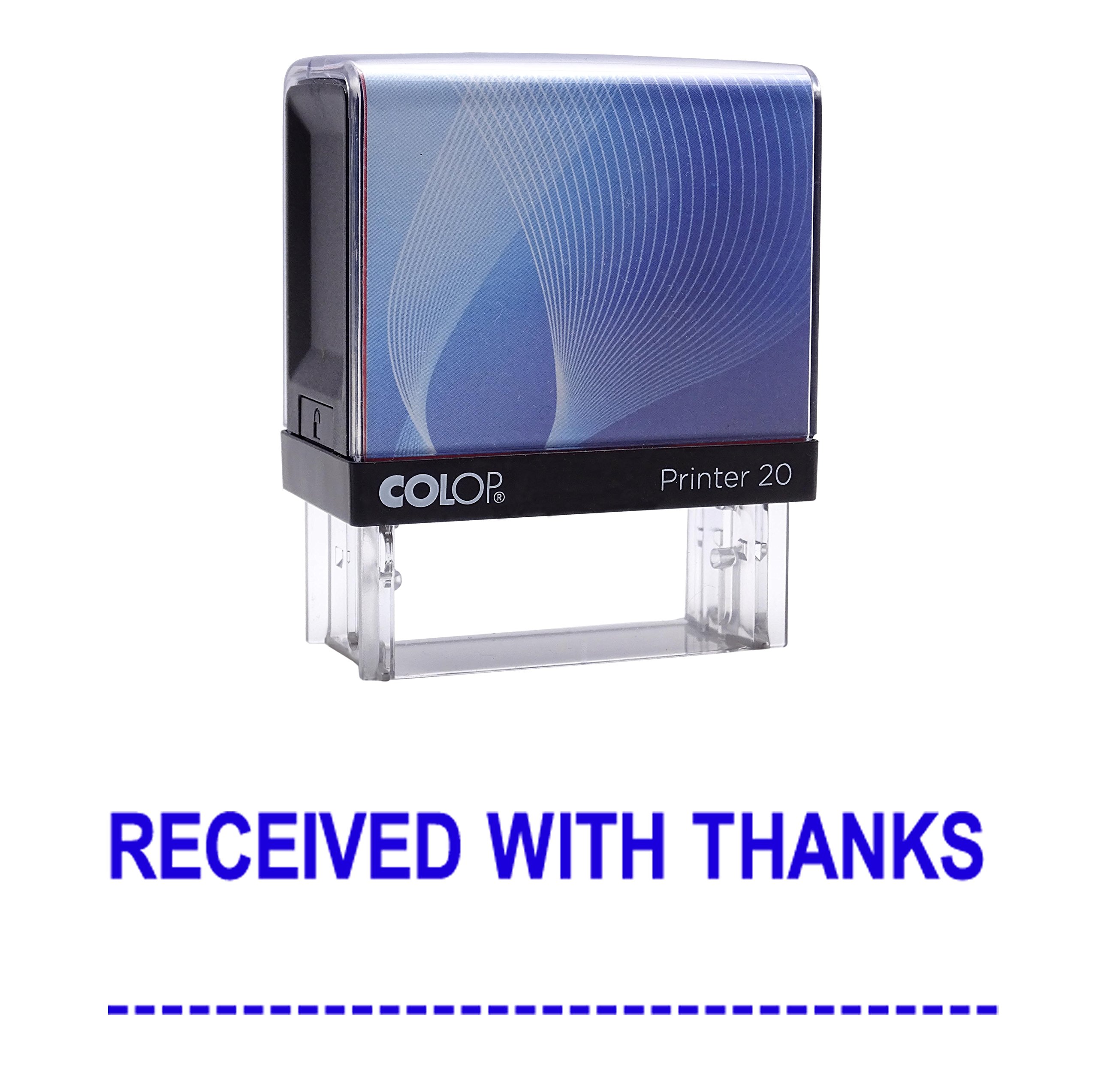 Received with Thanks Self Inking Rubber Stamp Custom Colop Office Stationary P20 Mini Stamper