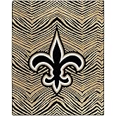 Zubaz by Northwest NFL Zubified Raschel Throw Blanket 50 X 60, New Orleans Saints