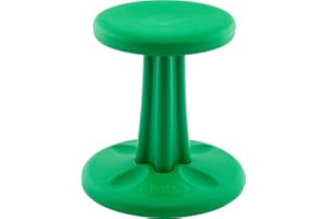 KORE DESIGN LLC KORE Design Wobble Stool Chair, Girls + Boys Kid Desk Stools, Ergonomic Small Office Chairs, Flexible Seating for Active Child, ADD/ADHD, Classroom, School, Home, Kids (14in), Age 6-7 yrs, Green