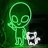 BNEMCEZH Alien Cat Neon Sign Dimmable Weird Alien Neon Light Wall Decor 5V USB Powered Cute Cat LED Light Sign for Bedroom Living Room Game Room Man Cave Bar Party Cafe Boys Girls Gift(16.5 * 12.6In)