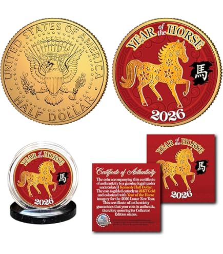 Amazon.com: 2022 Chinese New Year of The Tiger 24K Gold Plated JFK