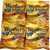 Werther's Original Sugar Free Hard Candies Bundle - Hard Candy &amp; Caramel Coffee Flavored, Individually Wrapped Sugar-Free Treats for Halloween, Parties, or Snacks - Pack of 4 Bags (2 Flavors Each)