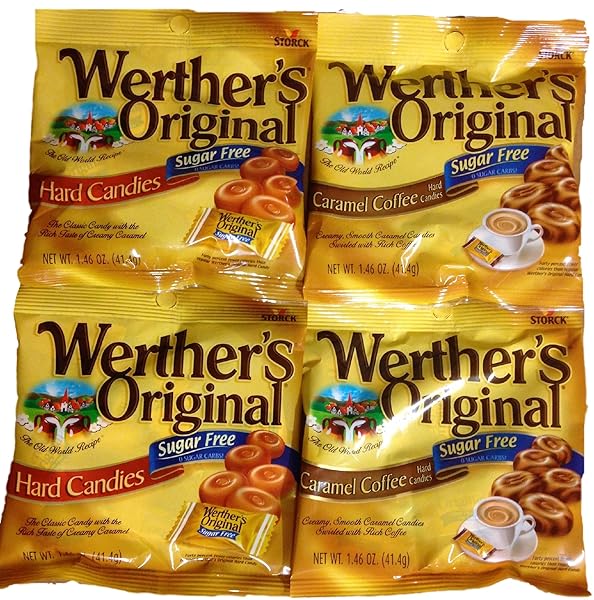 WERTHER’S ORIGINAL SUGAR-FREE CANDIES BUNDLE – 4 ITEMS:...