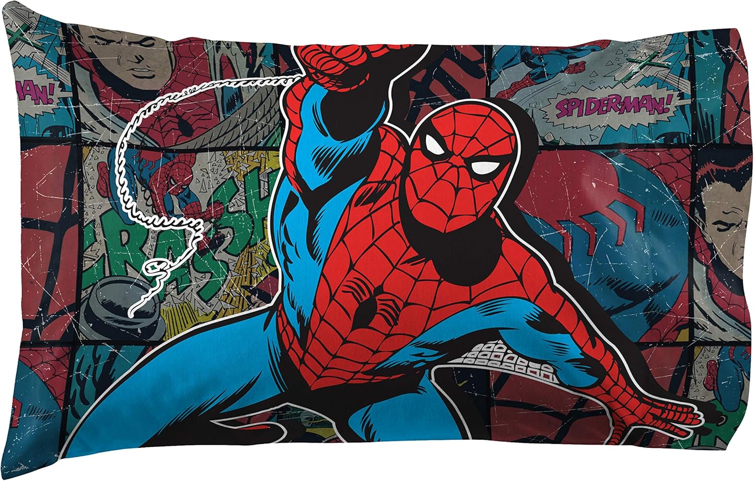 Marvel Spiderman Jump Kick Microfiber Standard Pillowcase