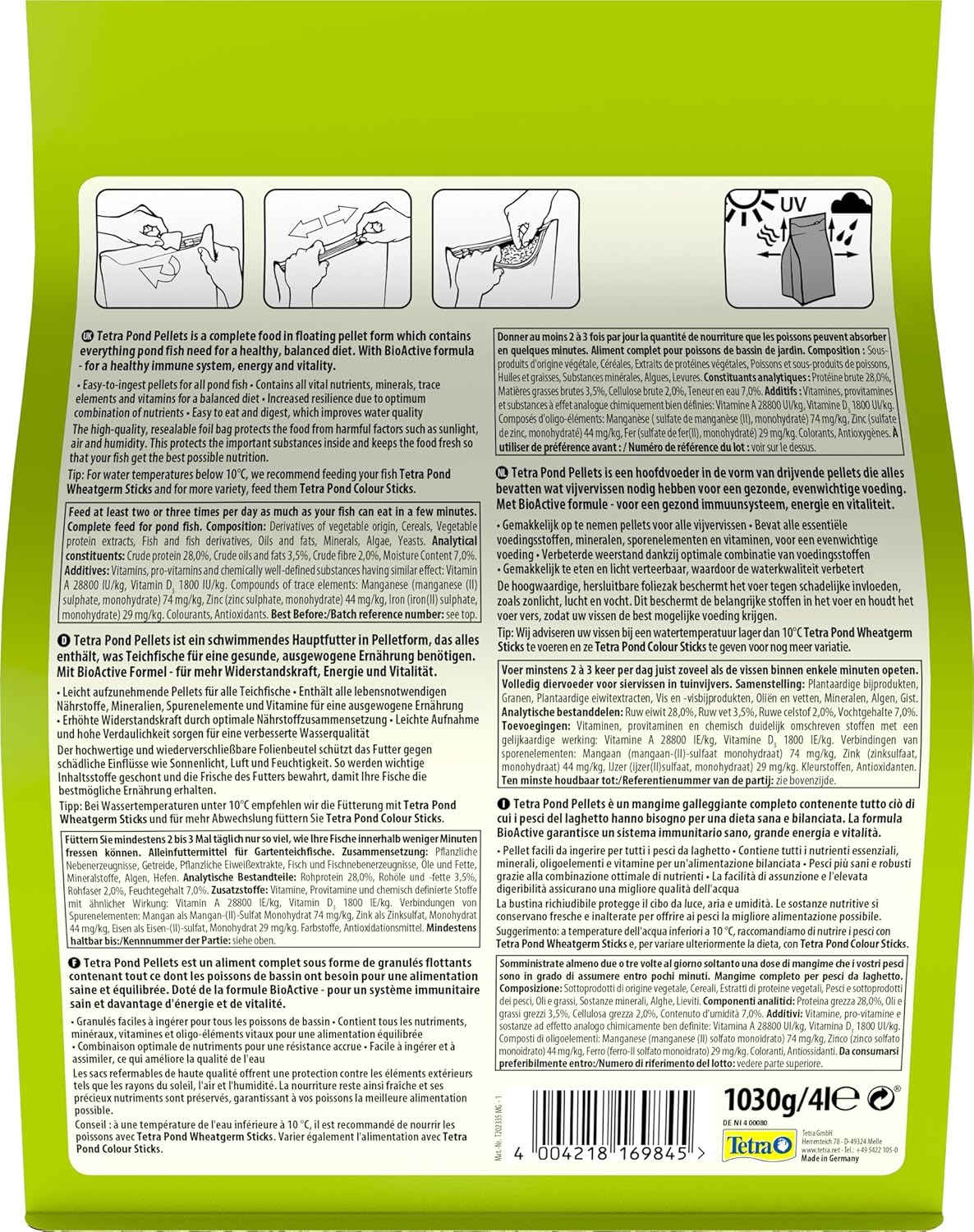 Tetra Pond Fish Food Pellets 1.03kg - biologically balanced for pond fish, 4 l (Pack of 1) - Image 4
