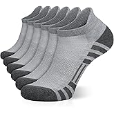 Airacker Ankle Athletic Running Socks Cushioned Breathable Low Cut Sports Tab Socks for Men and Women (6 Pairs)
