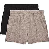 Danskin Womens 2 Pack Fleece Pull on Shorts
