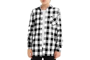 Motarto Boys Plaid Flannel Long Sleeve Button Down Shirt Kids Casual Shirts 4-14 Years