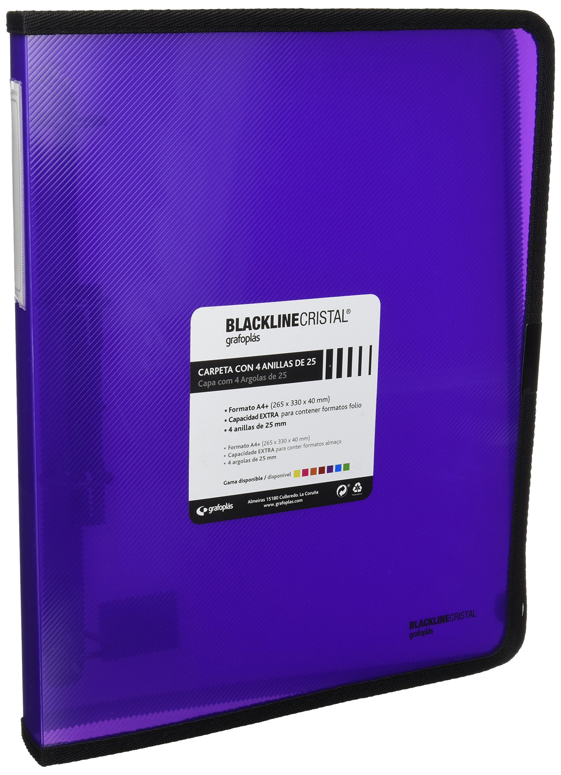 grafoplas 30120535 – Folder with Rings, Purple, A4 +