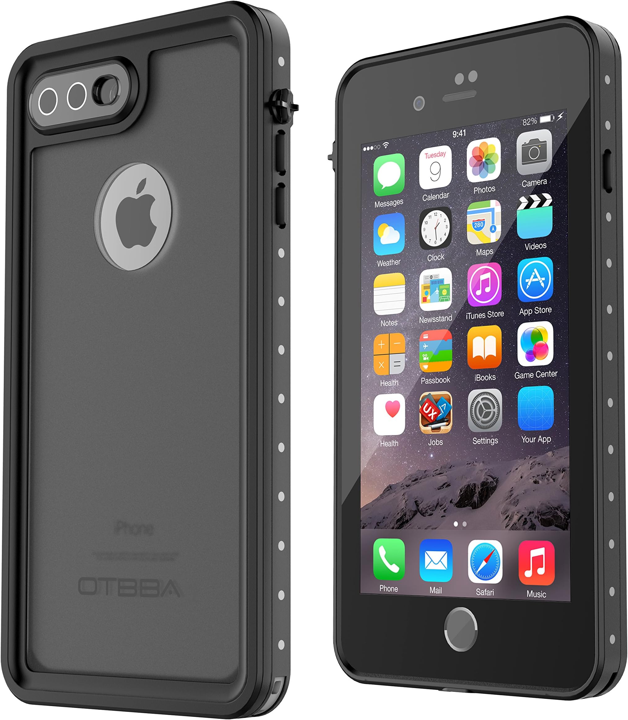 iPhone 7 Plus Waterproof Case, OTBBA Underwater Cover Full Body Protective Shockproof Snowproof Dirtproof IP68 Certified Waterproof Case for iPhone 7 Plus(5.5inch)