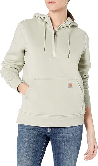 Amazon.com: Carhartt Women's Regular Clarksburg Half Zip Hooded Sweatshirt: Clothing