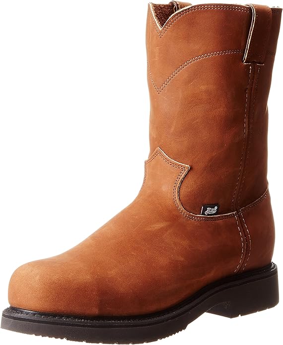 Justin Original Botas de trabajo para hombre, doble comodidad, punta de