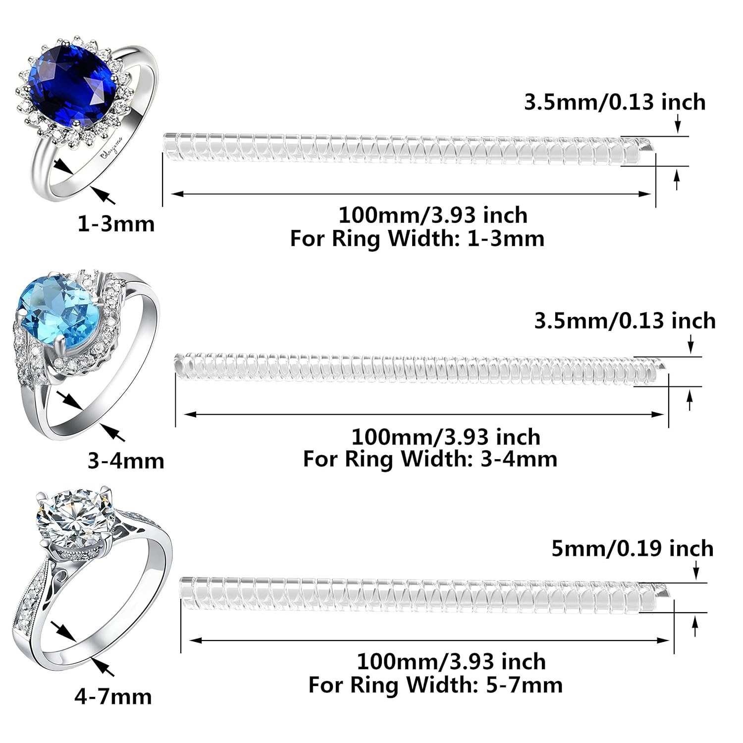 Invisible Ring Size Adjuster for Loose Rings Ring Adjuster Fit Any