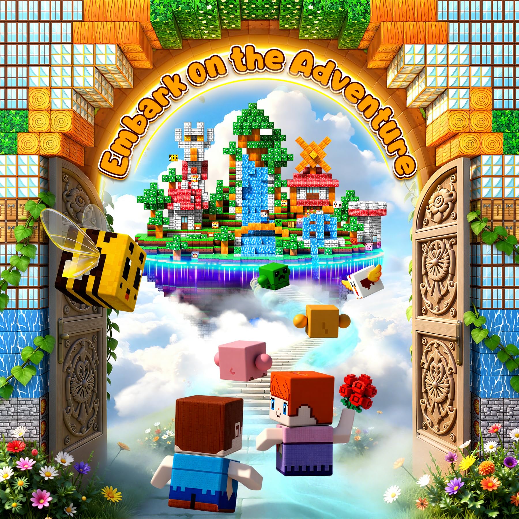 Prinhero Magnetische Bausteine - 150 Teile Magnetbausteine Magnetspielzeug Magneten Kinder Magnetische Bauwelt Mine Spielzeug Magnetblöcke für Kinder ab 3-10 Jahre Ganzjahres Abnehmbare Ostergeschenke 2