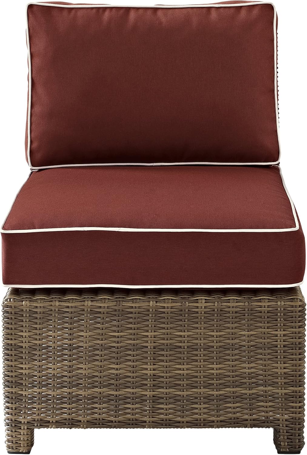 outdoor 6 piece sectional red on Amazon Com Crosley Furniture Ko70017wb Sg Bradenton Outdoor Wicker Sectional Center Chair Brown With Sangria Cushions Garden Outdoor