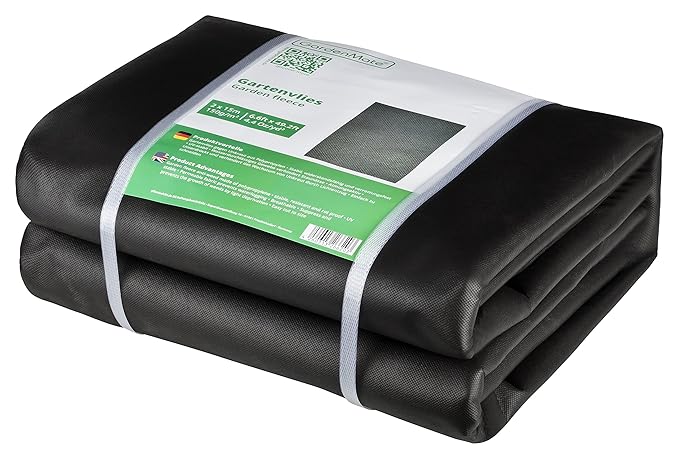 GardenMate 2mx15m Bahn/Plane 150g/m² Premium Gartenvlies - Unkrautvlies Extrem Reißfestes Unkrautschutzvlies - Hohe UV-Stabil