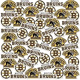NHL Boston Bruins Logo 50ct Vinyl Large Deluxe Stickers Variety Pack – Officially Licensed Team Logos – Laptop, Water Bottle, Scrapbooking, Tablet, Indoor/Outdoor