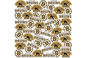 GRAPHICS & MORE NHL Logo Boston Bruins 50ct Vinyl Large Deluxe Stickers Variety Pack - Laptop, Water Bottle, Scrapbooking, Tablet, Skateboard, Indoor/Outdoor