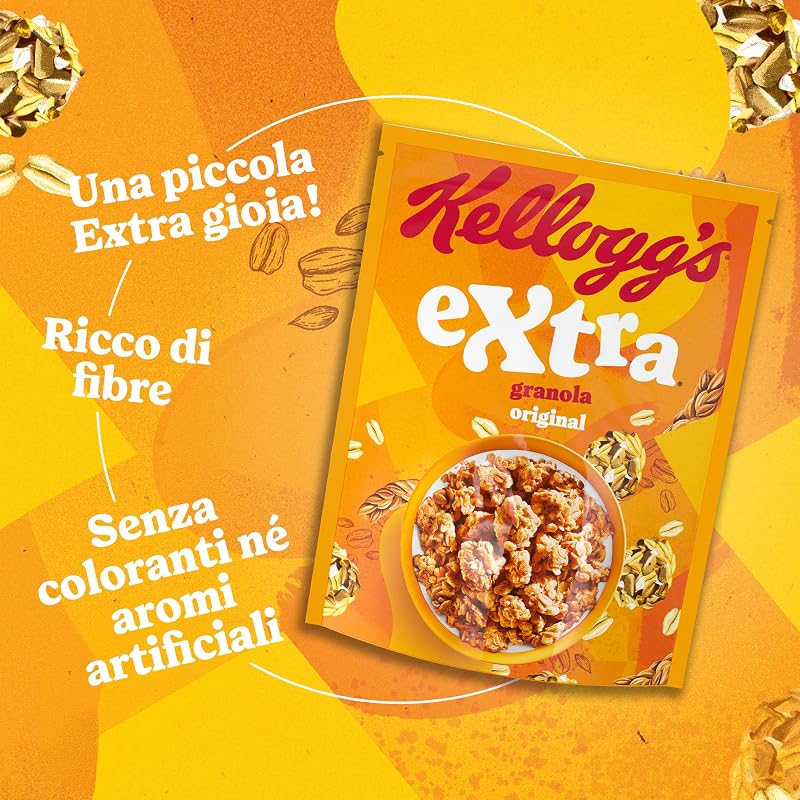 Granola Extra Original | Cereali per la colazione | Naturalmente ricco di fibre| Confezione singola da 375g