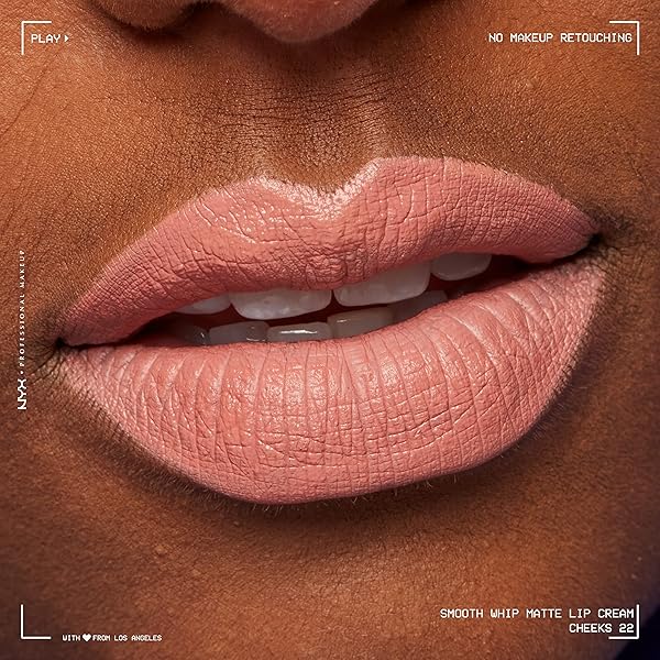 NYX PROFESSIONAL MAKEUP SMOOTH WHIP MATTE LIP CREAM, LONG LASTING, MOISTURIZING, VEGAN LIQUID LIPSTICK – CHEEKS (SOFT PINKY NUDE)
