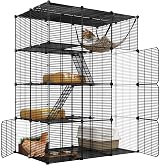 YITAHOME 4 Tier Cat Cage Indoor Outdoor Catio with Hammock 104x72x140 cm view 8