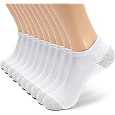 MONFOOT Men's/Women's 4-10 Pairs Cotton Cushion Low Cut Ankle Socks, Multipack