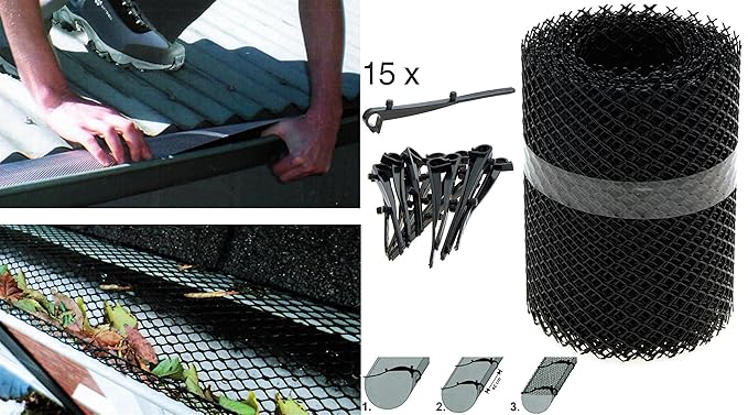 Dachrinnenschutz 6 Meter - Dachrinnengitter Laubschutz Rinnenschutz
