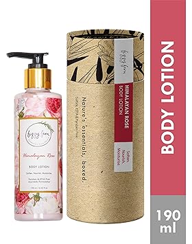 Fizzy Fern Himalayan Rose Body Lotion, Sulfate & Paraben Free with Aloe Vera, Neem, Almond Oil, 190 ml