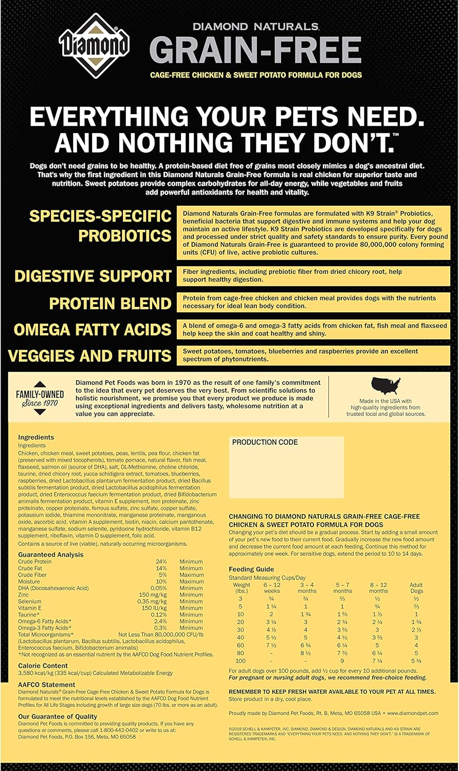 diamond naturals grain free chicken and sweet potato