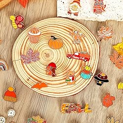 SANNIX 60Pcs Fall Pins, Autumn Enamel Pins Bulk