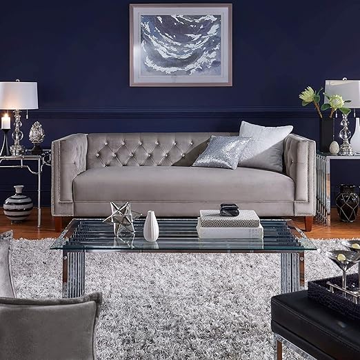 Amazon Com French Glam Classic Style Sofa Upholstered Velvet