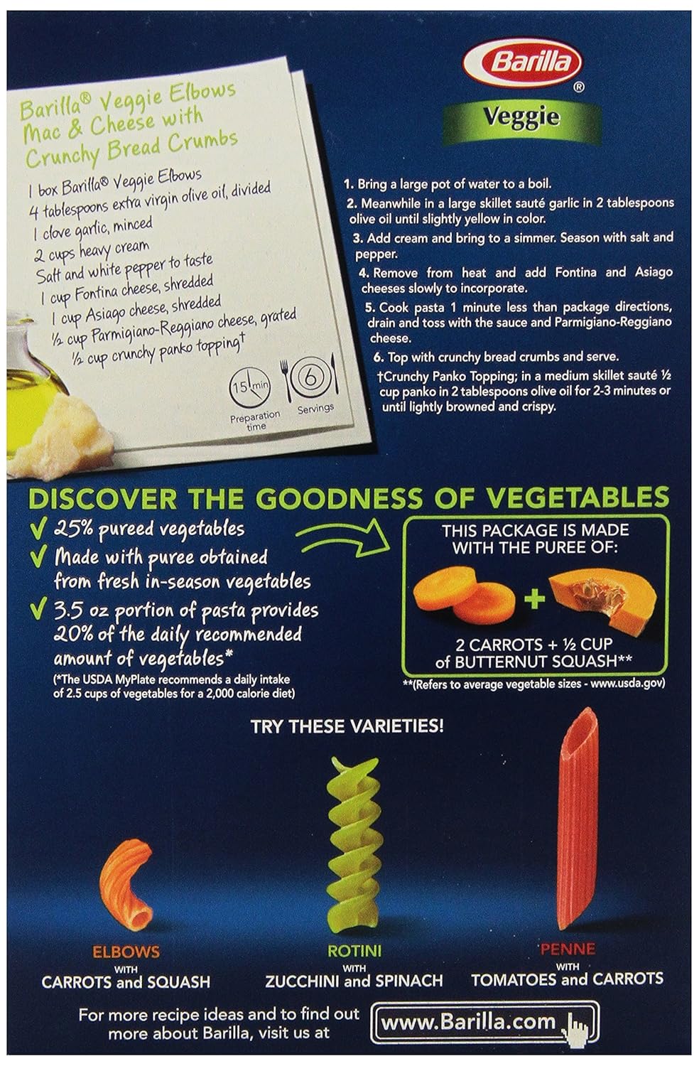 Barilla Veggie Pasta Thin Spaghetti 12 Ounce Pack Of 20