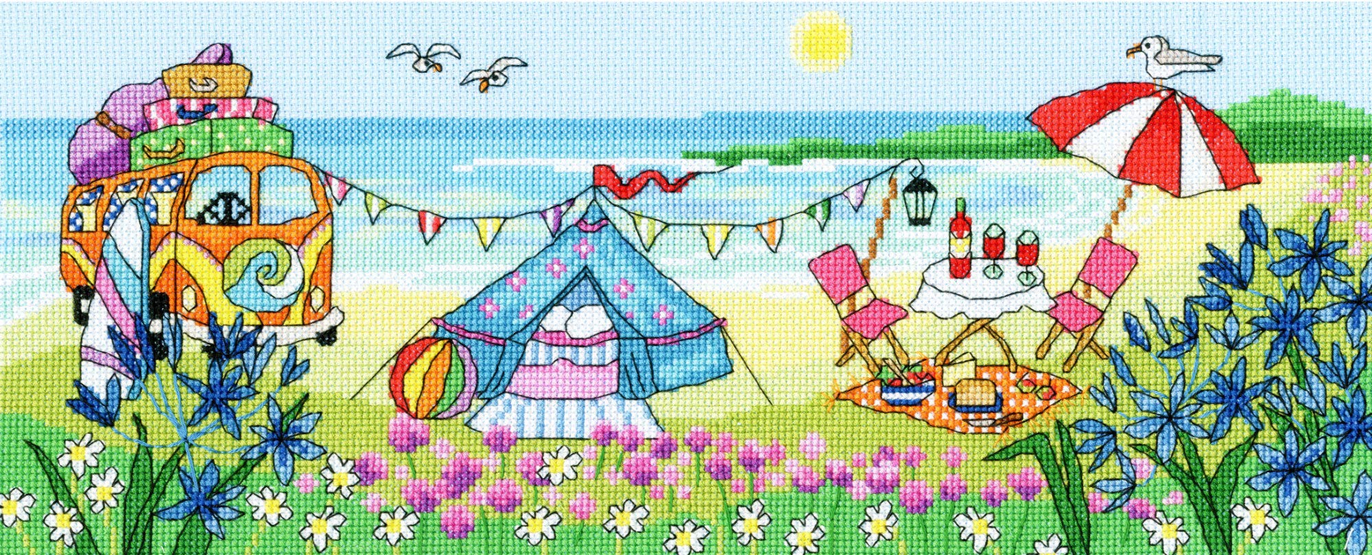 Bothy Threads Cross Stitch Kit - Glamping Fun