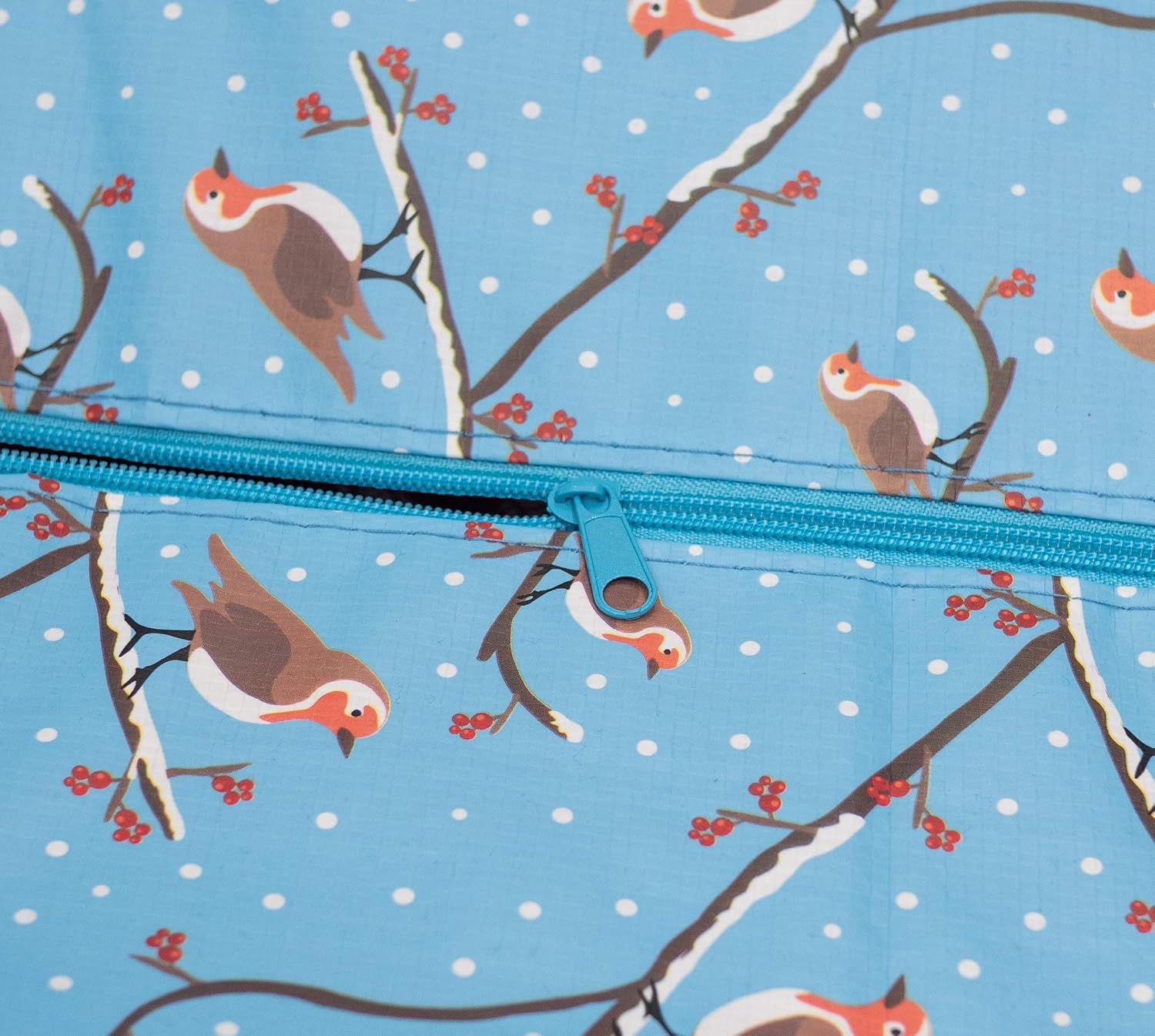 Happy Planet Giftshop Large Jumbo Storage Bag with Zip 58 x 47 x 30cm 80l (Winter Robins Christmas Xmas Design) (Pack of 3) - Image 5