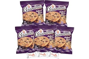 Grandma's Cookies OATMEAL RAISIN (5 Pack) (10 Cookies Total) W/Bundle Bonanza Candy