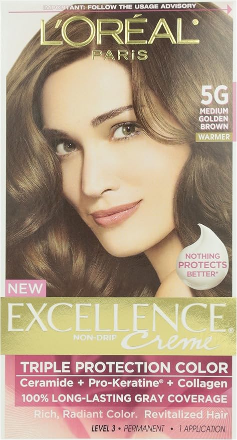 Amazon Com L Oreal Excellence 5g Medium Gold Brown Hair Color 1