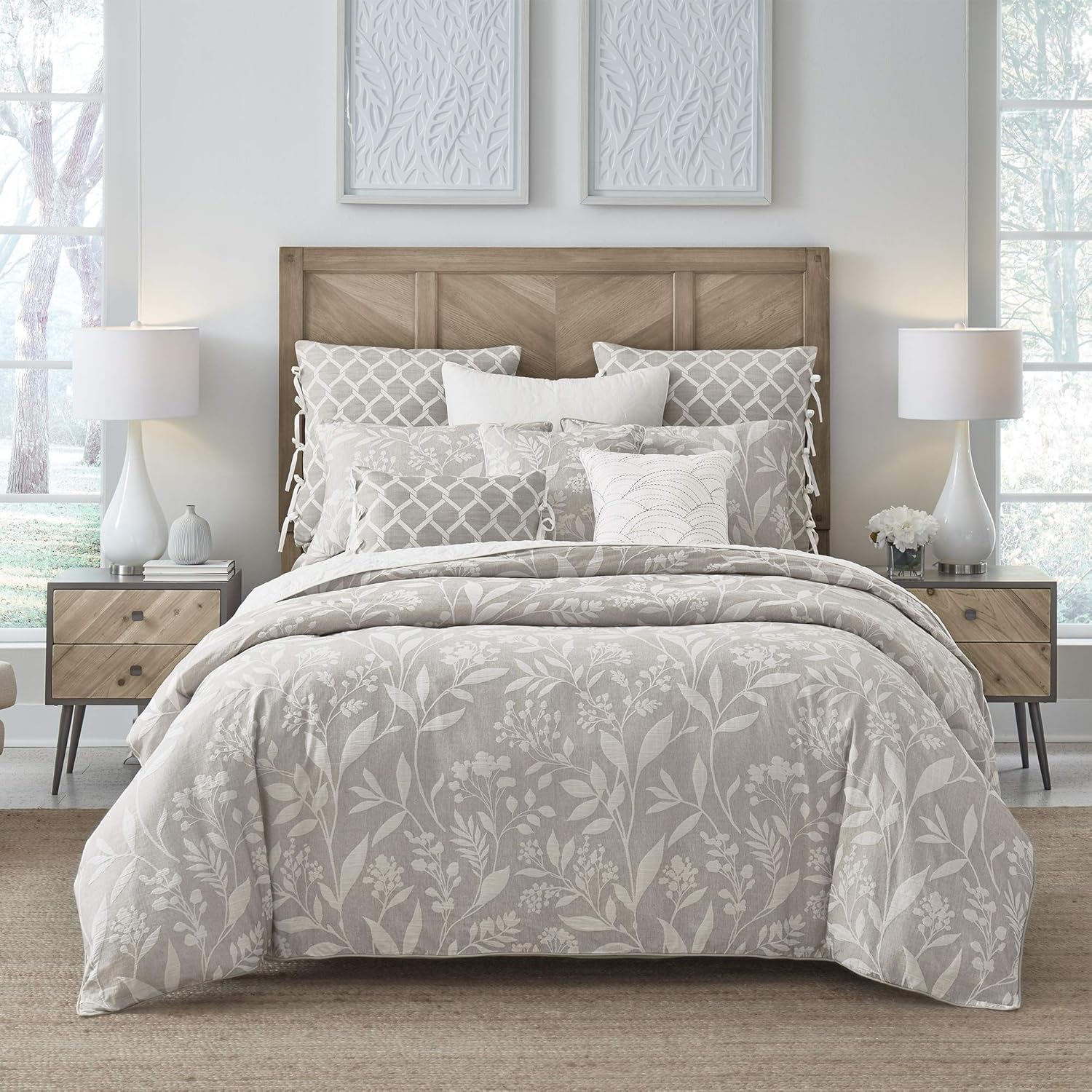 Croscill Layla Comforter Set, King, Taupe Home & Kitchen