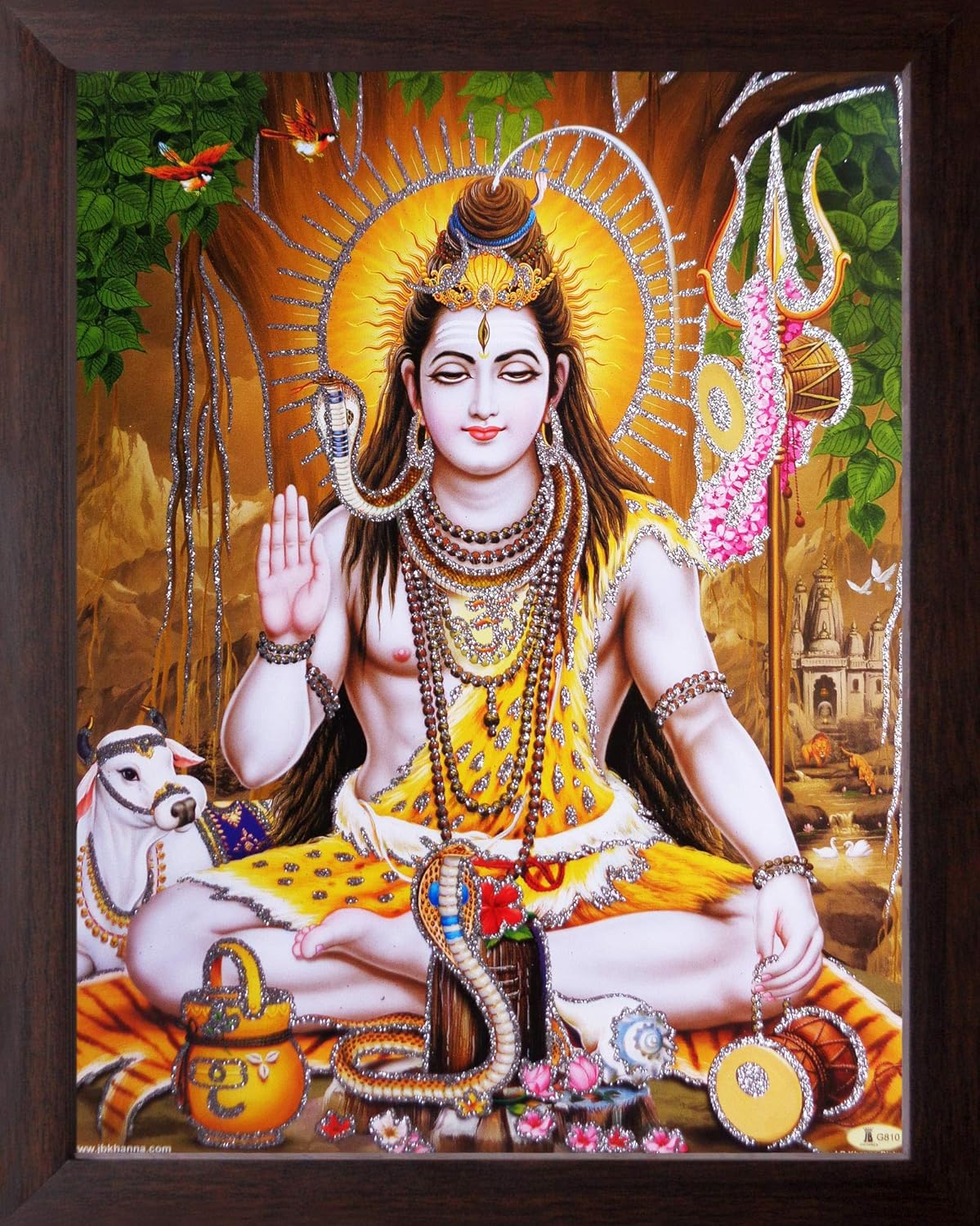 Art n Store Lord Shiva in Meditation, Religious & Wall Decor Painting