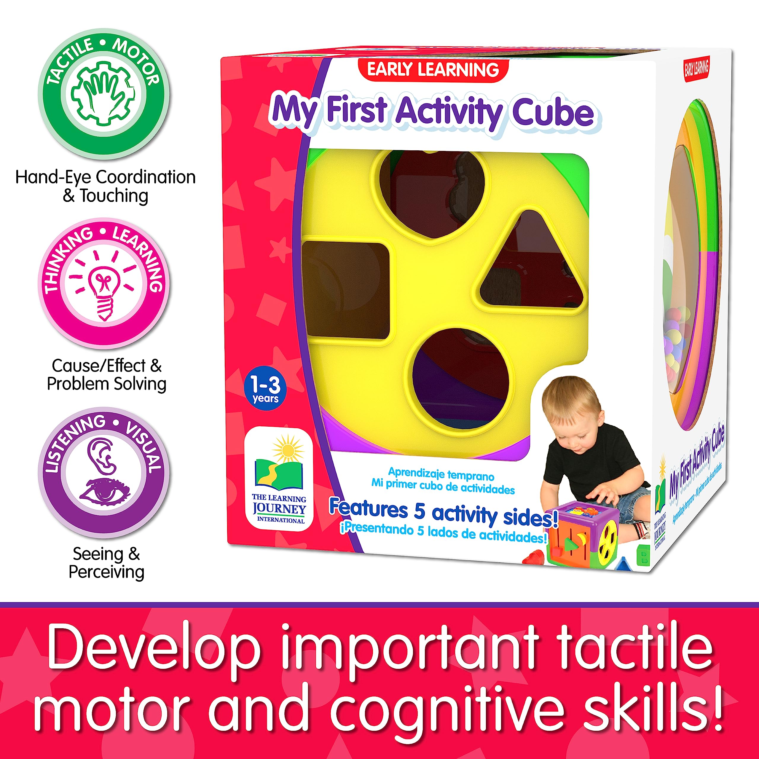 The Learning Journey Early Learning - My First Activity Cube - Baby & Toddler Toys & Gifts for Boys & Girls Ages 12 Months and Up - Award Winning Toy, Multi (160398)