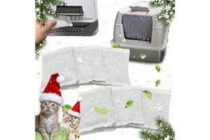 PurifyLogix Activated Charcoal Odor Absorber Bags Compatible with OKSOTY Stainless Steel Cat Litter Box, Natural Coconut shell Charcoal Bags, Absorb Odors/Control Damp from Pets/Keep Home Fresh（6PCS）