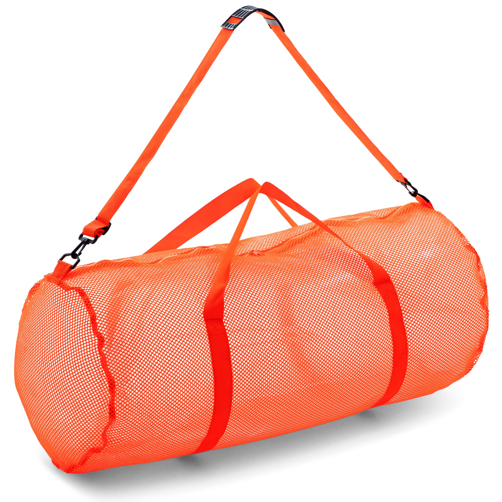 Champion Sports Mesh Duffle Bag with Zipper and Adjustable Shoulder Strap - Multipurpose 15” x 36” Gym Bag for Equipment, Sports Gear, Laundry - Breathable Mesh Scuba and Travel Bag in Multiple Colors